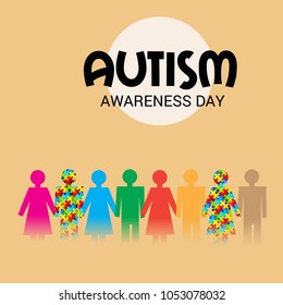 Vector illustration of a Background for Autism Awareness Day.
