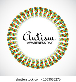 Vector illustration of a Background for Autism Awareness Day.
