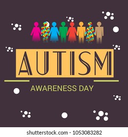 Vector illustration of a Background for Autism Awareness Day.