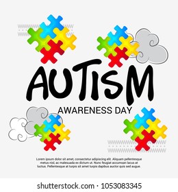 Vector illustration of a Background for Autism Awareness Day.