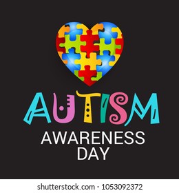 Vector illustration of a Background for Autism Awareness Day.