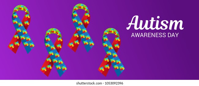 Vector illustration of a Background for Autism Awareness Day.