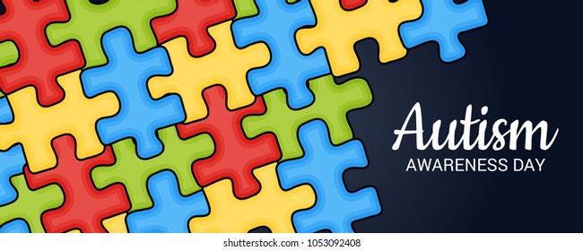 Vector illustration of a Background for Autism Awareness Day.