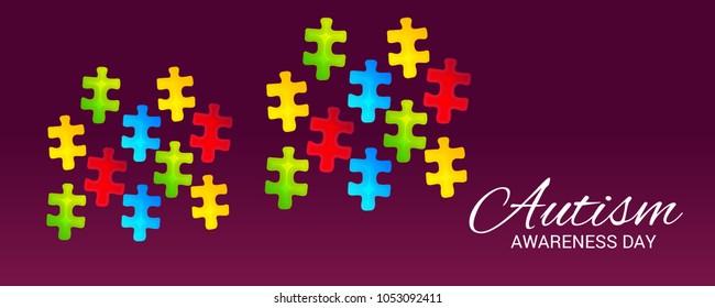 Vector illustration of a Background for Autism Awareness Day.