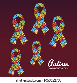 Vector illustration of a Background for Autism Awareness Day.