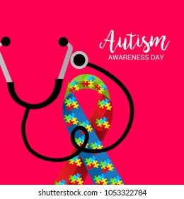 Vector illustration of a Background for Autism Awareness Day.