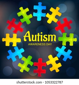 Vector illustration of a Background for Autism Awareness Day.