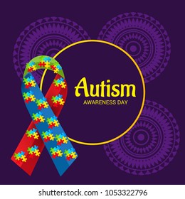 Vector illustration of a Background for Autism Awareness Day.