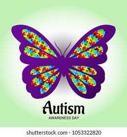 Vector illustration of a Background for Autism Awareness Day.