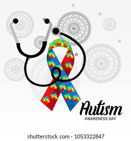 Vector illustration of a Background for Autism Awareness Day.