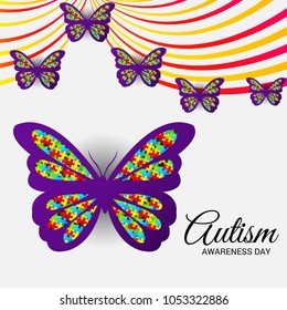 Vector illustration of a Background for Autism Awareness Day.