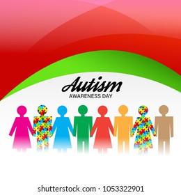 Vector illustration of a Background for Autism Awareness Day.