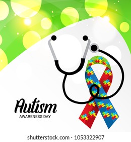 Vector illustration of a Background for Autism Awareness Day.