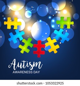 Vector illustration of a Background for Autism Awareness Day.