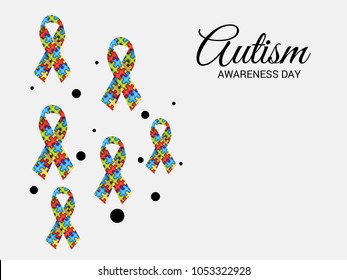 Vector illustration of a Background for Autism Awareness Day.