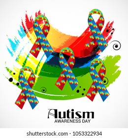 Vector illustration of a Background for Autism Awareness Day.