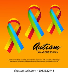 Vector illustration of a Background for Autism Awareness Day.