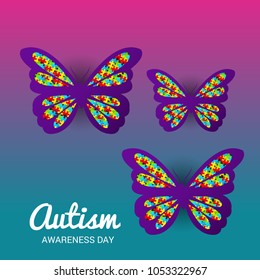 Vector illustration of a Background for Autism Awareness Day.