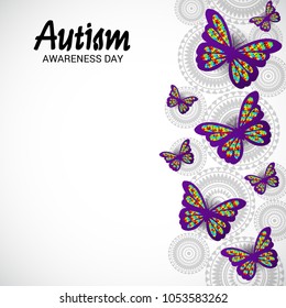 Vector illustration of a Background for Autism Awareness Day.