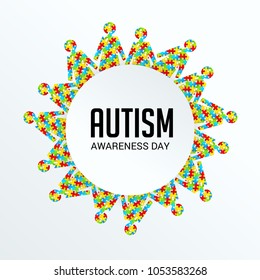Vector illustration of a Background for Autism Awareness Day.