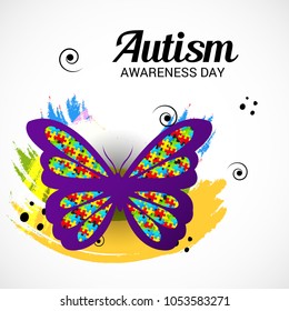 Vector illustration of a Background for Autism Awareness Day.