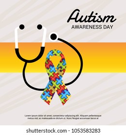 Vector illustration of a Background for Autism Awareness Day.