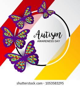 Vector illustration of a Background for Autism Awareness Day.