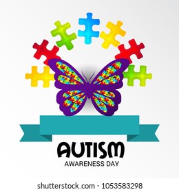 Vector illustration of a Background for Autism Awareness Day.