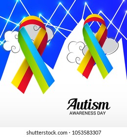 Vector illustration of a Background for Autism Awareness Day.