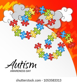 Vector illustration of a Background for Autism Awareness Day.