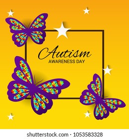 Vector illustration of a Background for Autism Awareness Day.