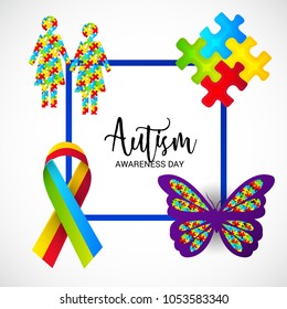 Vector illustration of a Background for Autism Awareness Day.