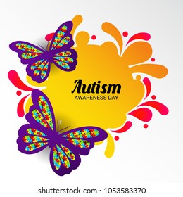 Vector illustration of a Background for Autism Awareness Day.