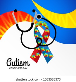 Vector illustration of a Background for Autism Awareness Day.