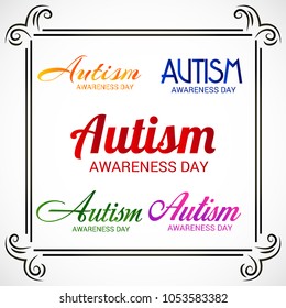 Vector illustration of a Background for Autism Awareness Day.