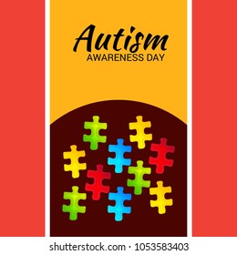 Vector illustration of a Background for Autism Awareness Day.