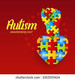 Vector illustration of a Background for Autism Awareness Day.