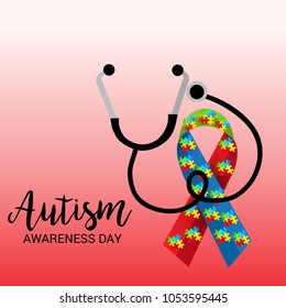 Vector illustration of a Background for Autism Awareness Day.