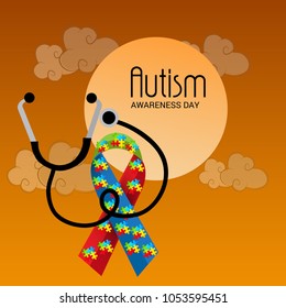 Vector illustration of a Background for Autism Awareness Day.