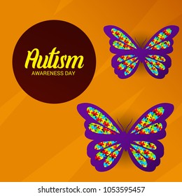 Vector illustration of a Background for Autism Awareness Day.