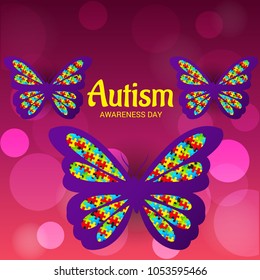 Vector illustration of a Background for Autism Awareness Day.