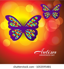 Vector illustration of a Background for Autism Awareness Day.