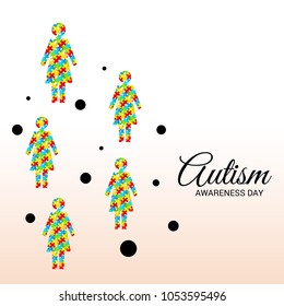 Vector illustration of a Background for Autism Awareness Day.