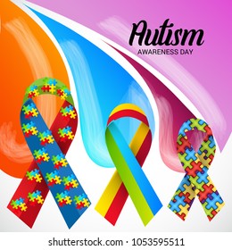 Vector illustration of a Background for Autism Awareness Day.