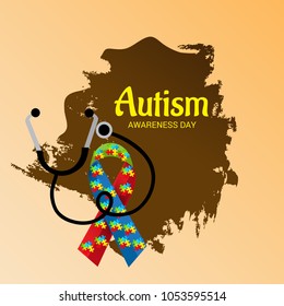 Vector illustration of a Background for Autism Awareness Day.