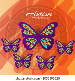 Vector illustration of a Background for Autism Awareness Day.