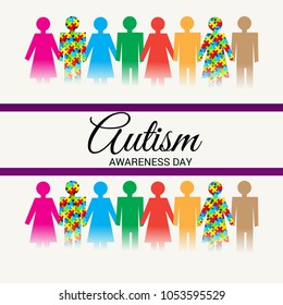 Vector illustration of a Background for Autism Awareness Day.