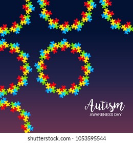Vector illustration of a Background for Autism Awareness Day.