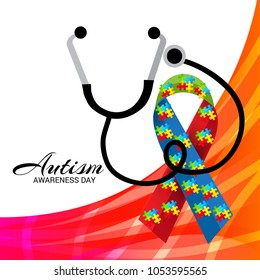 Vector illustration of a Background for Autism Awareness Day.
