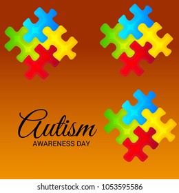 Vector illustration of a Background for Autism Awareness Day.